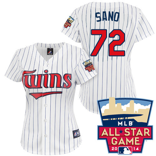 Miguel Sano #72 mlb Jersey-Minnesota Twins Women's Authentic 2014 ALL Star Home White Cool Base Baseball Jersey